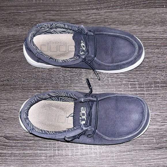Hey Dude Wally Navy Lightweight Slip On Casual Comfort Shoes Youth Size 3 - Picture 3 of 8